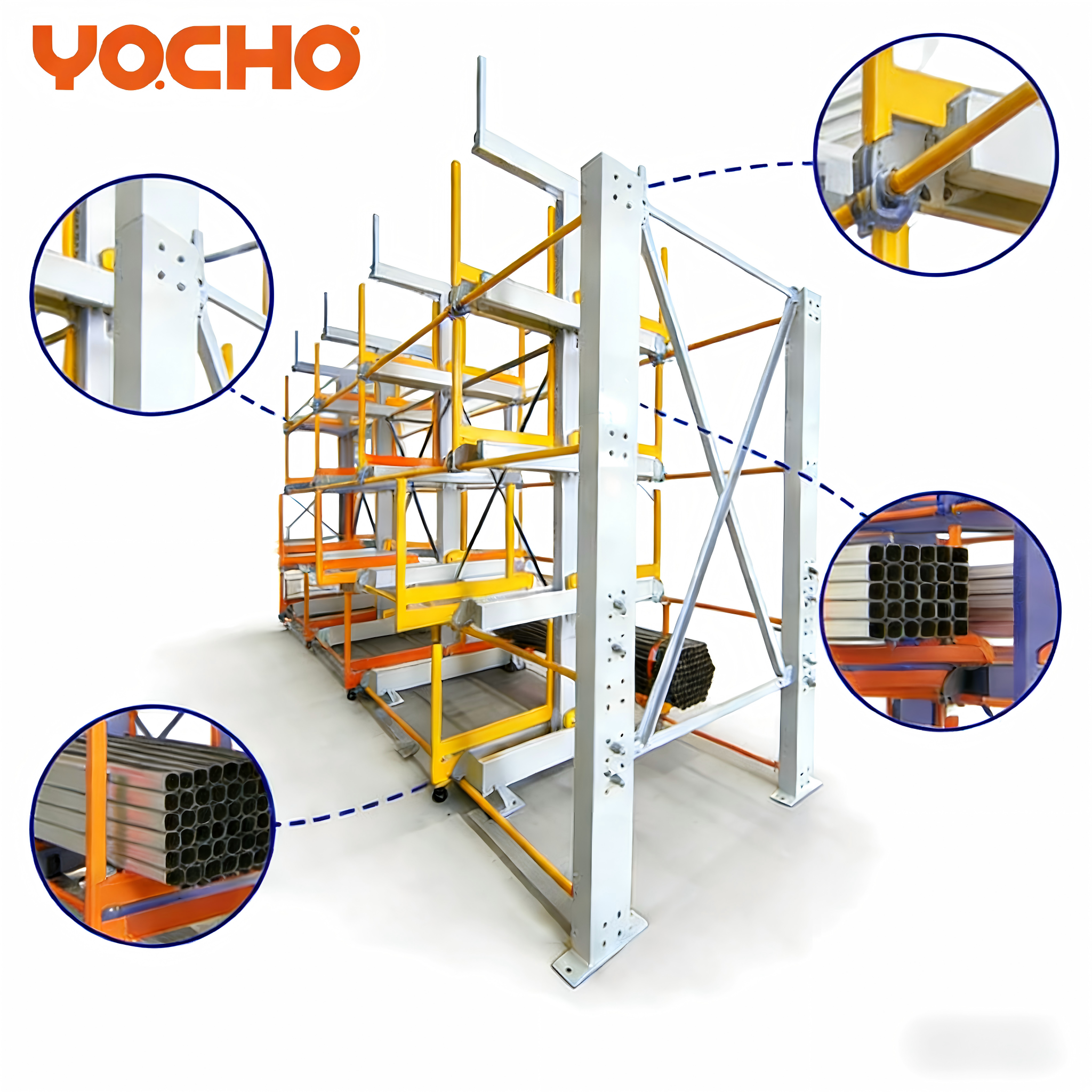 High Space Utilization Pull-Out Cantilever Racks